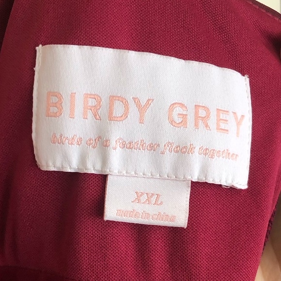 Birdy Grey Kiko Formal Maxi Dress in Mesh Cabernet | XXL - Picture 6 of 7